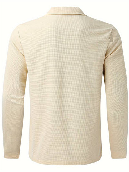 Lennox – Heren Wafelshirt met Lange Mouwen en V-Hals