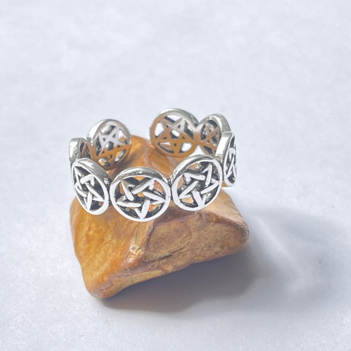 Pentagram Ring Zilver Tibetaanse Stijl Symbolisch