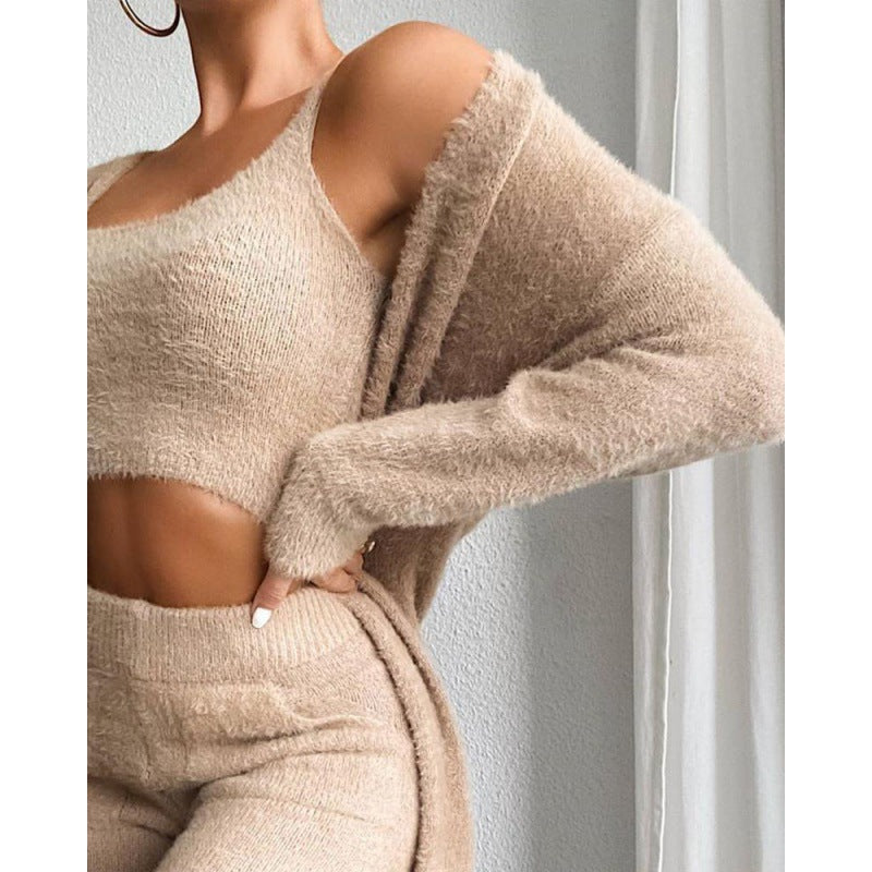 Dames Teddy Pyjama Set Zacht Luxe Fausia