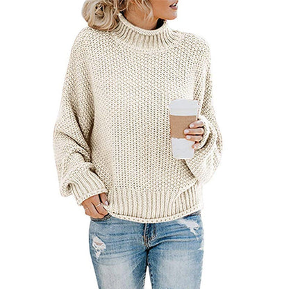 Dames Gebreide Coltrui Elegante Stijlvolle Basic