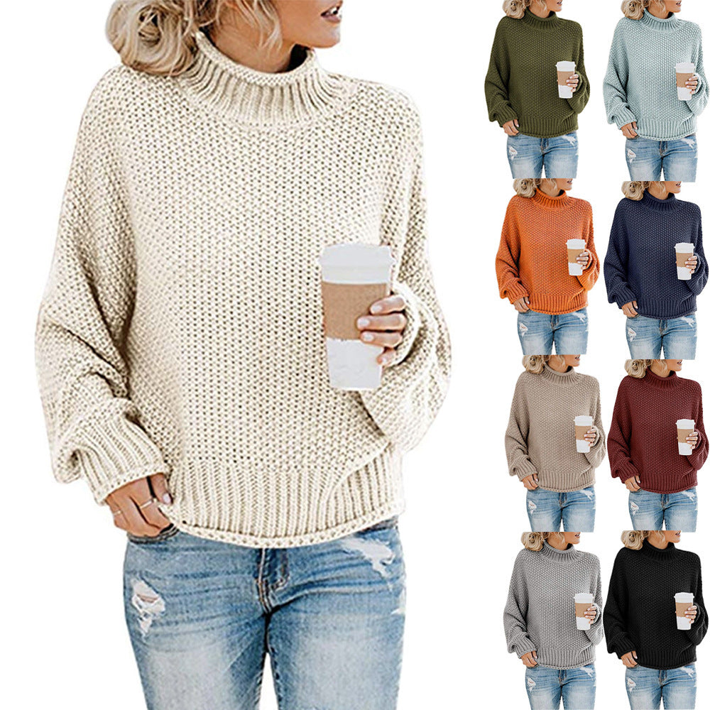 Dames Gebreide Coltrui Elegante Stijlvolle Basic