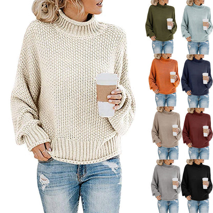 Dames Gebreide Coltrui Elegante Stijlvolle Basic