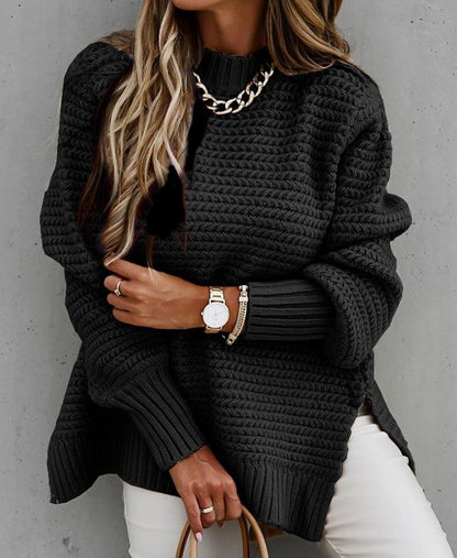 Dames Gebreide Coltrui Elegante Trendy Structuur