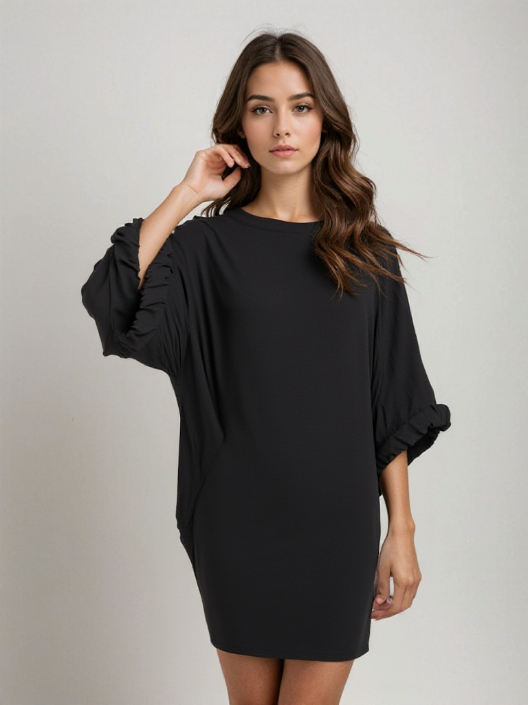 Oversized Jurk met Zakken Luchtig Zomermodel