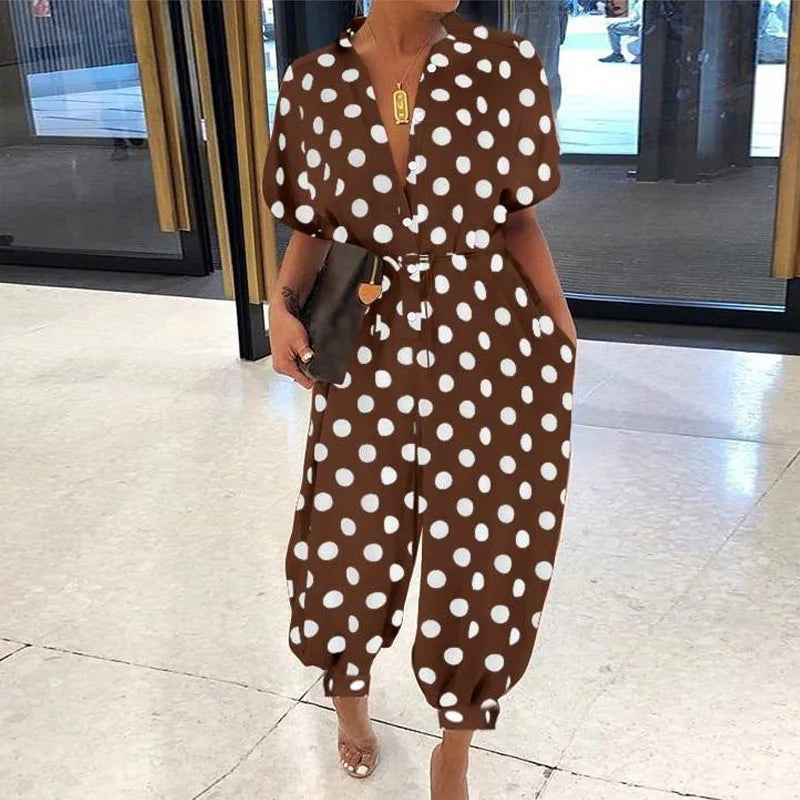 Plus Size Jumpsuit Comfortabel Retro Stijl