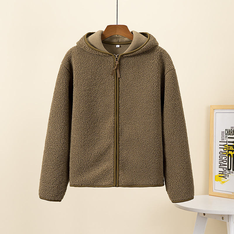 Vrouwen Jasje met Capuchon Fleece Sherpa Vest Zacht