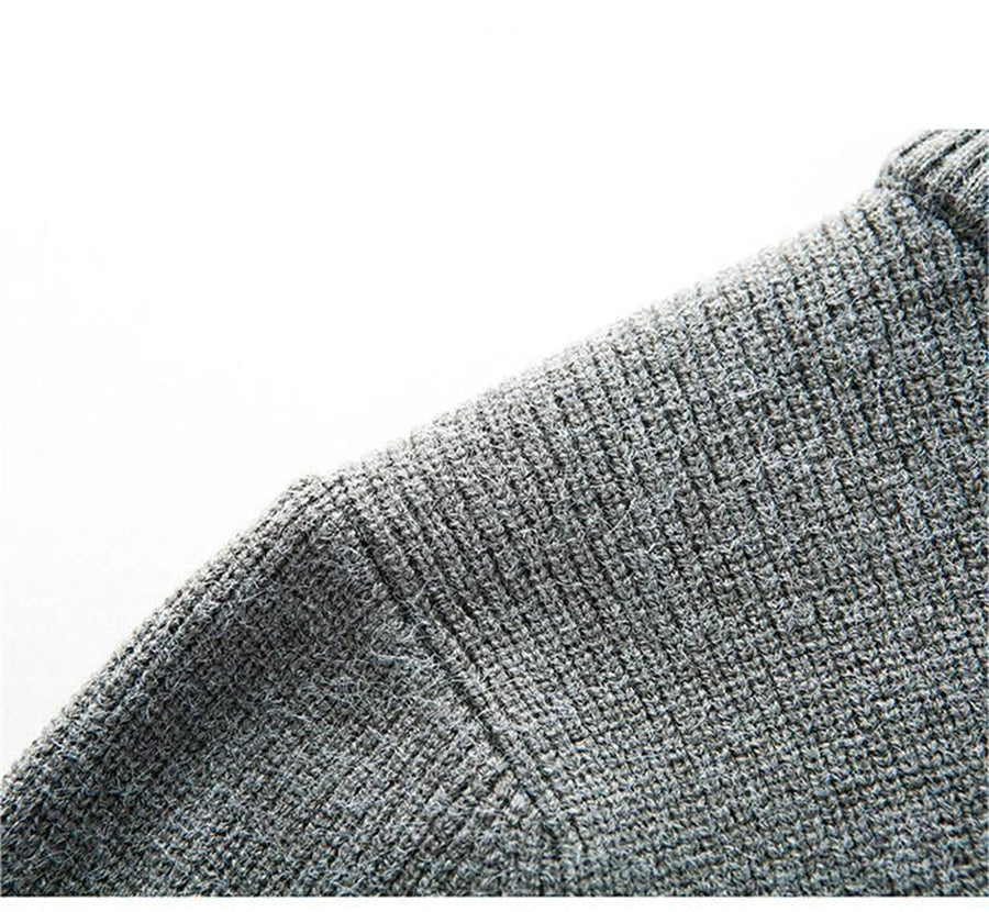 Herense Autumn Vest - Donkere Slimfit Trui Vest met Rits