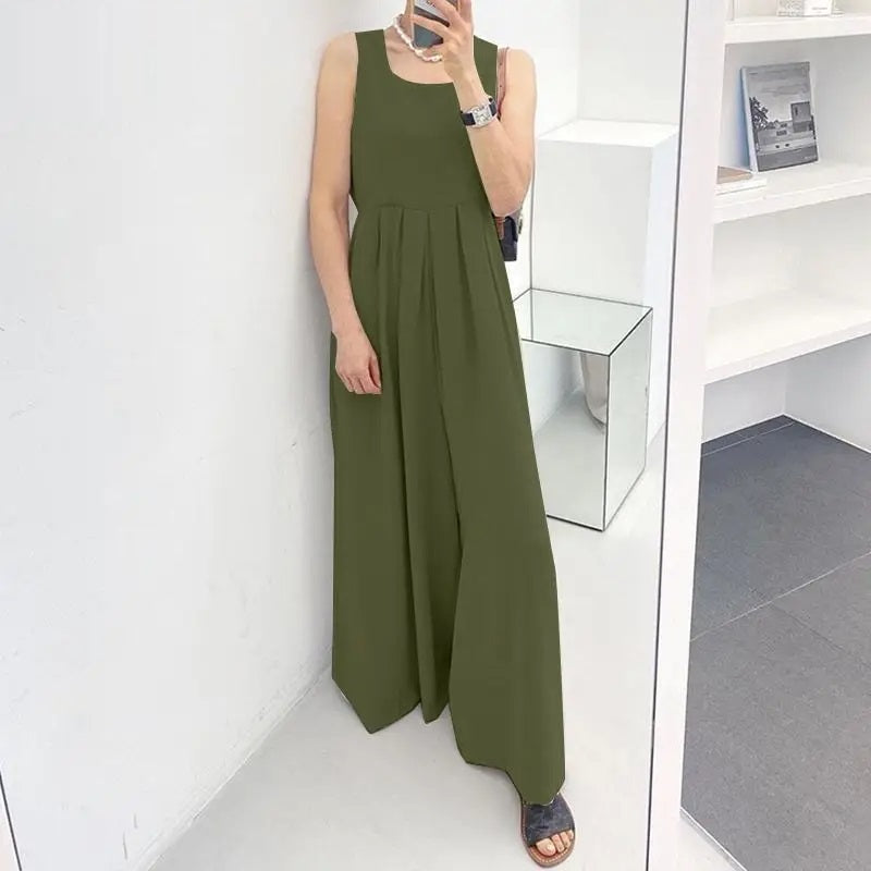 Plus Size Jumpsuit Modieus Comfortabel Zomerjurk voor Vrouwen