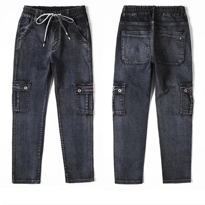 Warme Plus Size Jeans voor Vrouw met Meerdere Zakken