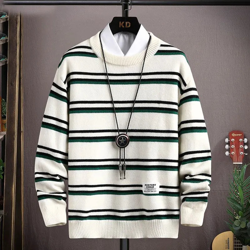Heren Trui Zacht Gebreid Casual Model