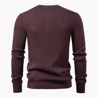 Stanton Ribgebreide Henley – Verfijnd & Comfortabel