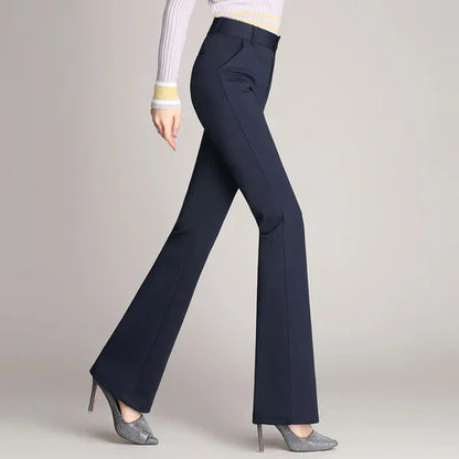 Hoge Broek Slank Uitlopende High Waist Jeans voor Vrouw
