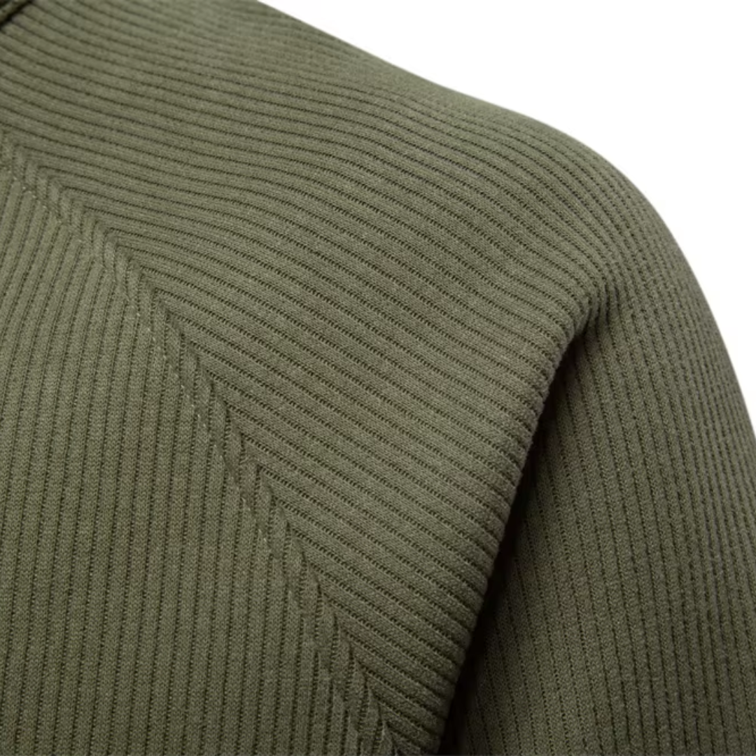Heren Quarter-Zip Trui van Katoenmix
