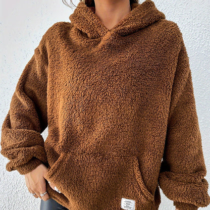 Dames Teddy Hoodie Zacht Stijlvol Trendy Sweatshirt - Mode Vibes