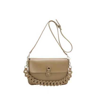 Dames Schoudertas Gevlochten Detail Trendy Lake Stijl
