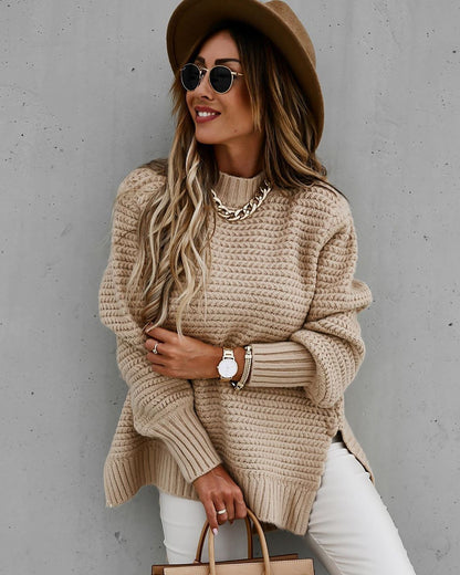 Dames Gebreide Coltrui Elegante Trendy Structuur