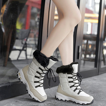 Dames Winterboots Warm en Zachte Voering met Veters