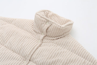 Dames Pufferjas Corduroy Warm en Stijlvol