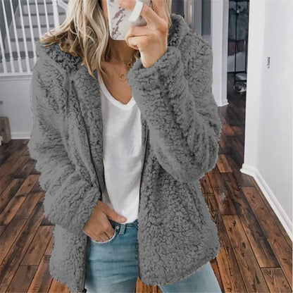 Dames Teddy Fleece Vest Zacht Elegante Stijl