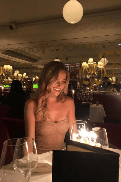 Glamoureuze Avondjurk Glinsterend Transparant Elegant