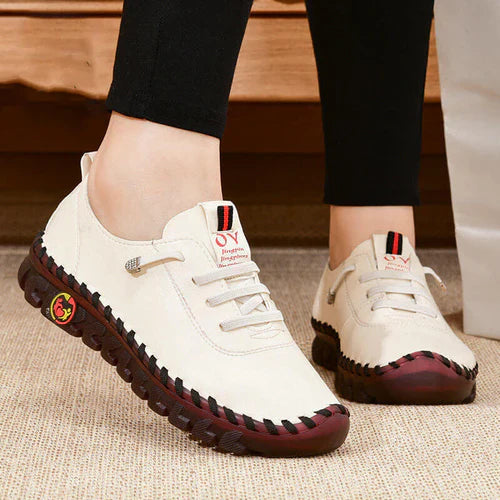 Dames Loafer Comfortabel Plat Leer