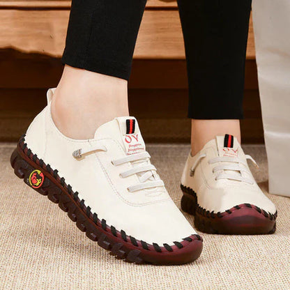 Dames Loafer Comfortabel Plat Leer