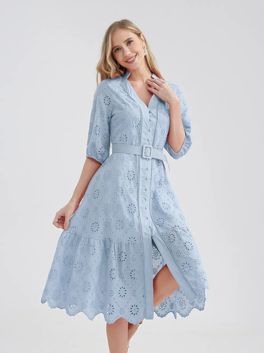 Zomerjurk Vrouw Evi Stijlvol Casual Jurkje