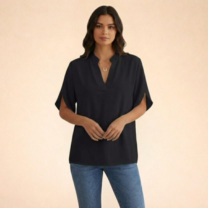 Ngoc | V-hals Blouse met Elegantie en Ultiem Comfort
