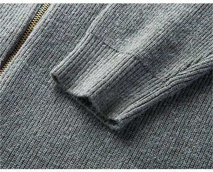 Vest Heren Autumn Knit Vest Slimfit Met Ritssluiting