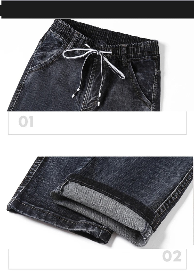 Warme Plus Size Jeans voor Vrouw met Meerdere Zakken