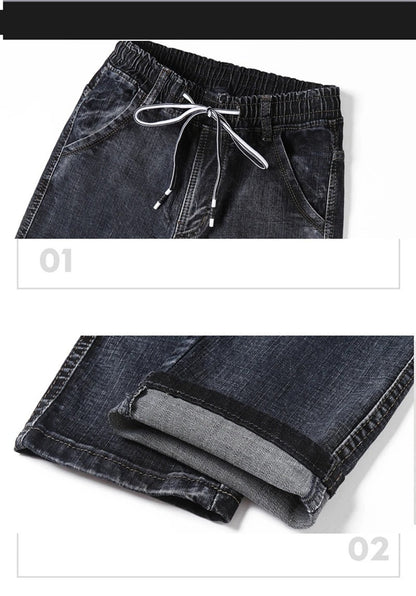 Warme Plus Size Jeans voor Vrouw met Meerdere Zakken