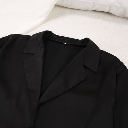 Dames Satijnen Pyjama Set Luxe Slaapwear