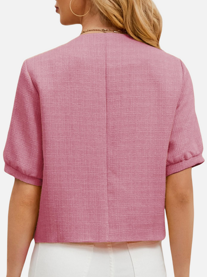 Dames Cropped Jasje Tweed Elegant