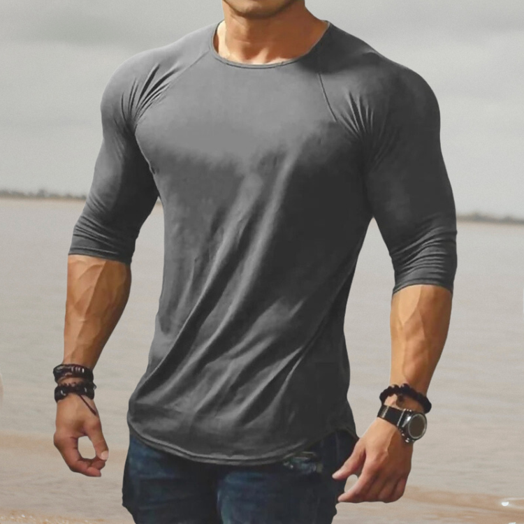 Heren Slim Fit Overhemd Stretch Stof Zwarte Kleur