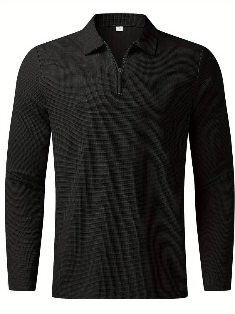 Lennox – Heren Wafelshirt met Lange Mouwen en V-Hals