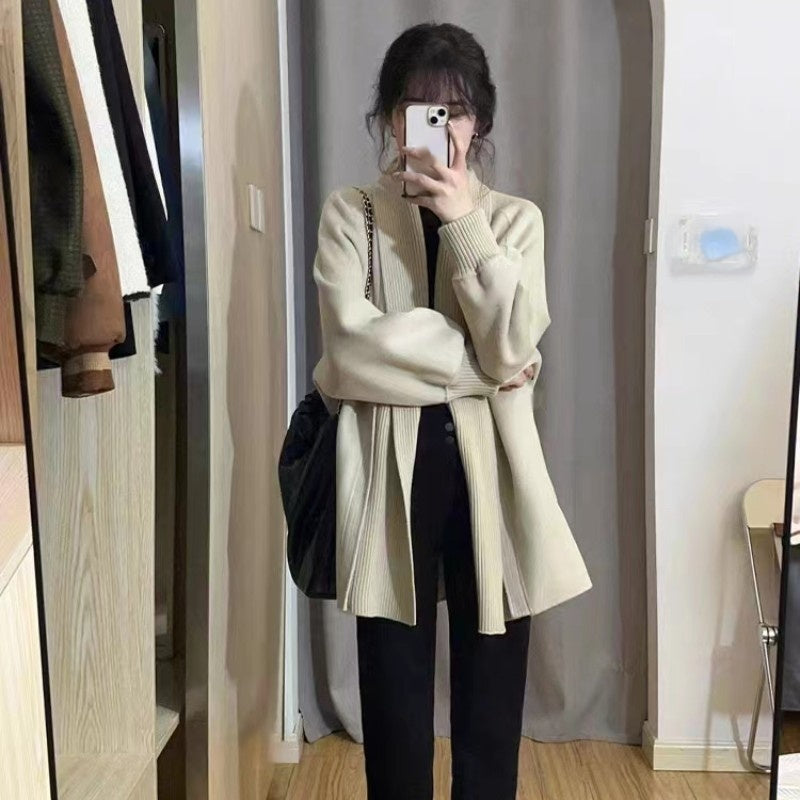 Dames Oversized Vest Koreaanse Stijl Lange Losse Jas