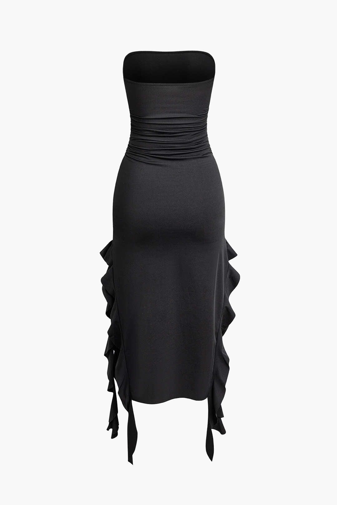 Maxikleed met Volant Vrouwelijk Elegante Jurk