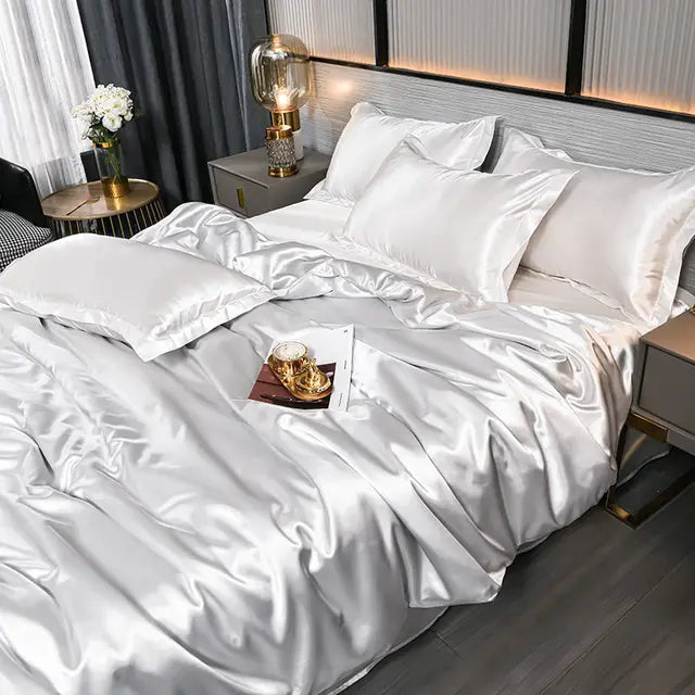 Luxe Satijnen Dekbedovertrek Zacht en Glad