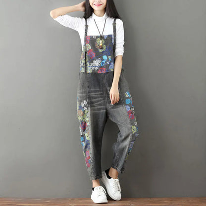 Retro Denim Jumpsuit voor Vrouwen