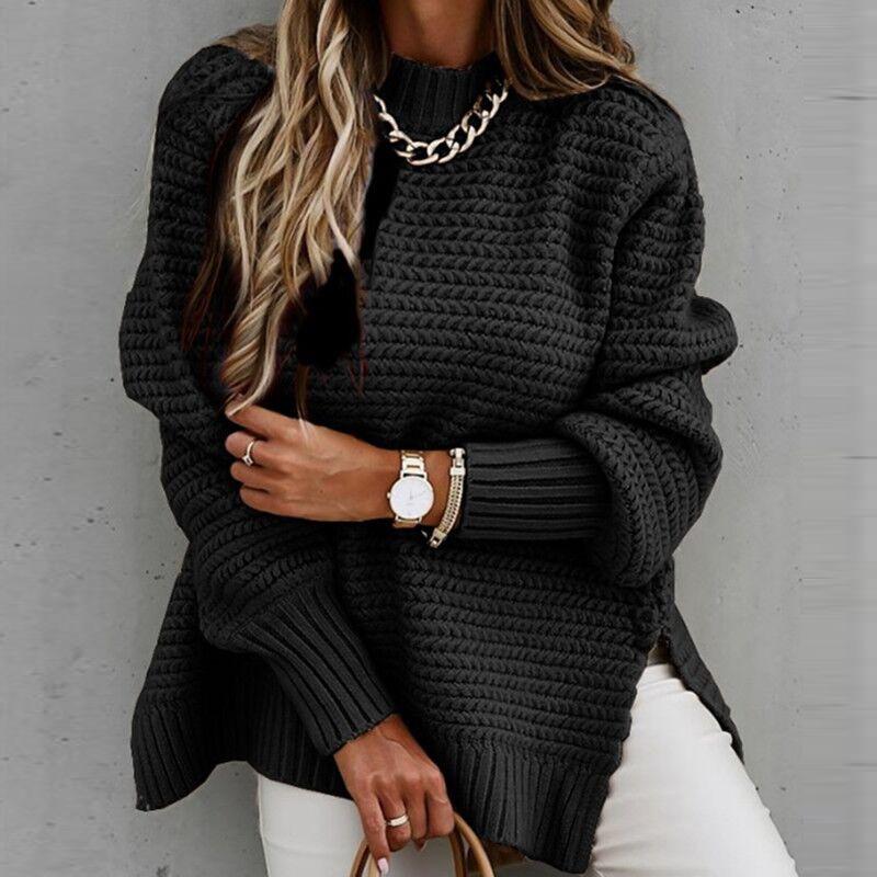 Dames Gebreide Coltrui Elegante Trendy Structuur