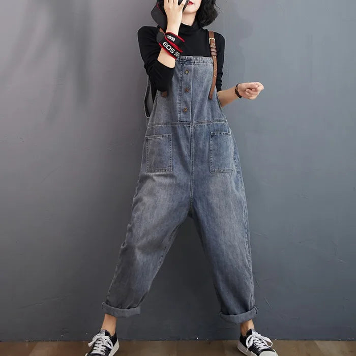 Vintage Denim Jumpsuit voor Vrouwen
