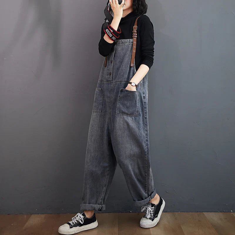 Vintage Denim Jumpsuit voor Vrouwen