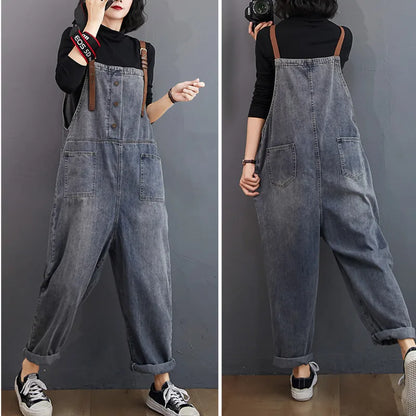 Vintage Denim Jumpsuit voor Vrouwen