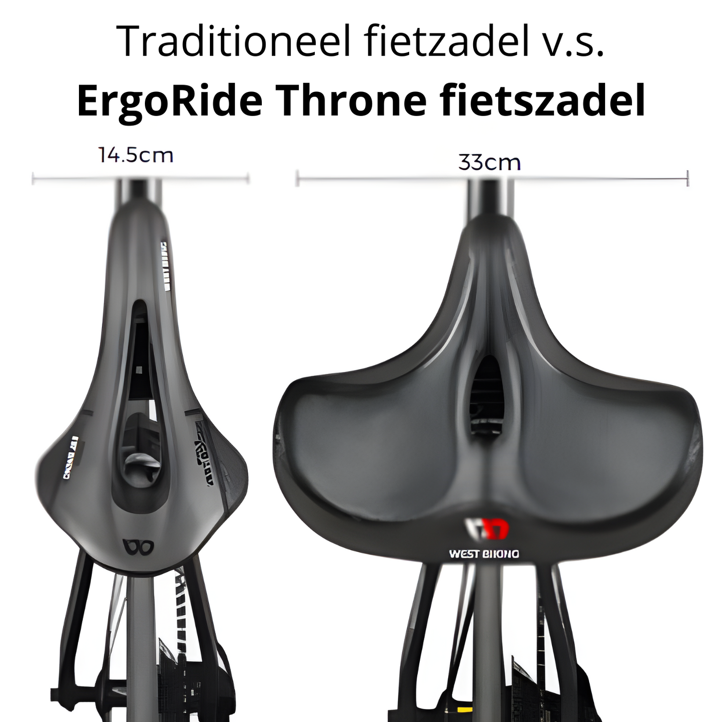 Fietszadel Ergonomisch Comfortabel voor Lange Ritten