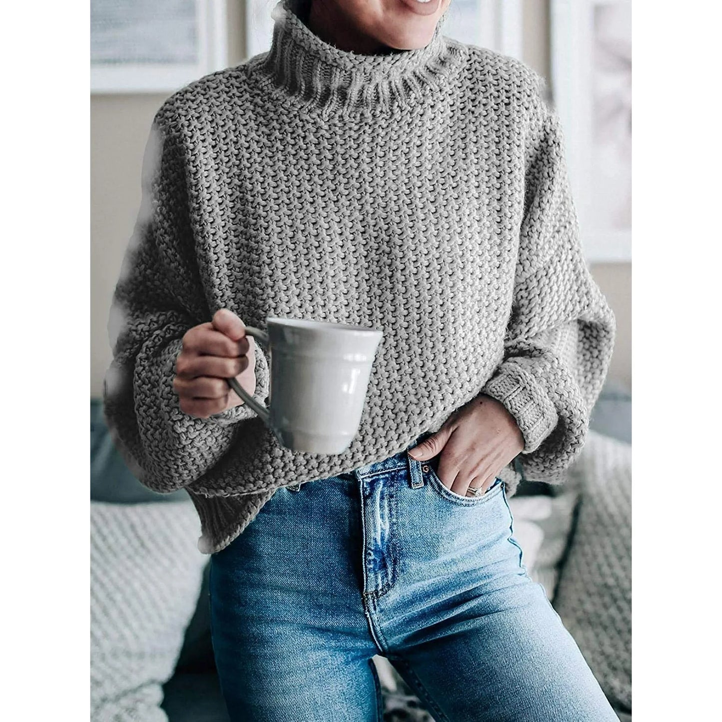 Laura | Maglione lungo lavorato a maglia