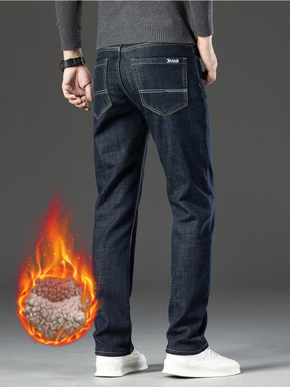 Heren Winterjeans Fleecevoering Warm Grijs