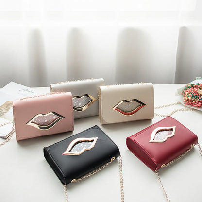 Dames Tas met Ketting en Lippenstik Detail Praktisch