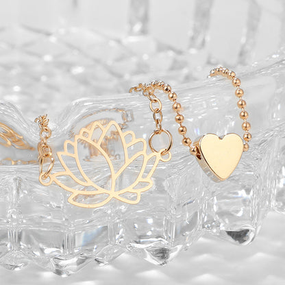 Goudkleurige Lotus Armband voor Dames