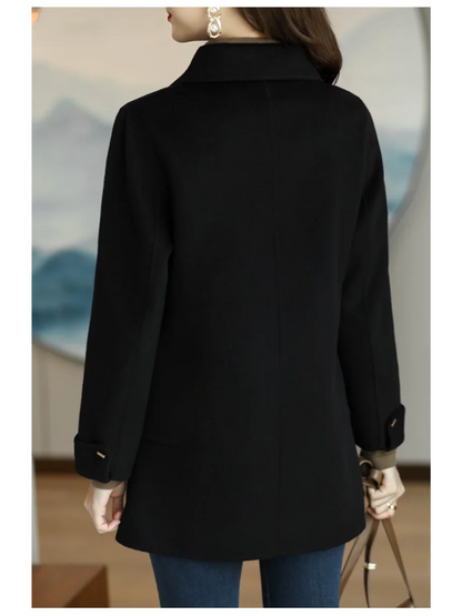Dames Klassieke Petite Trenchcoat met Puntkraag – Ideaal voor Herfst en Winter