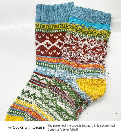 Wintersokken Retro Stijl Warme Wollige Socken